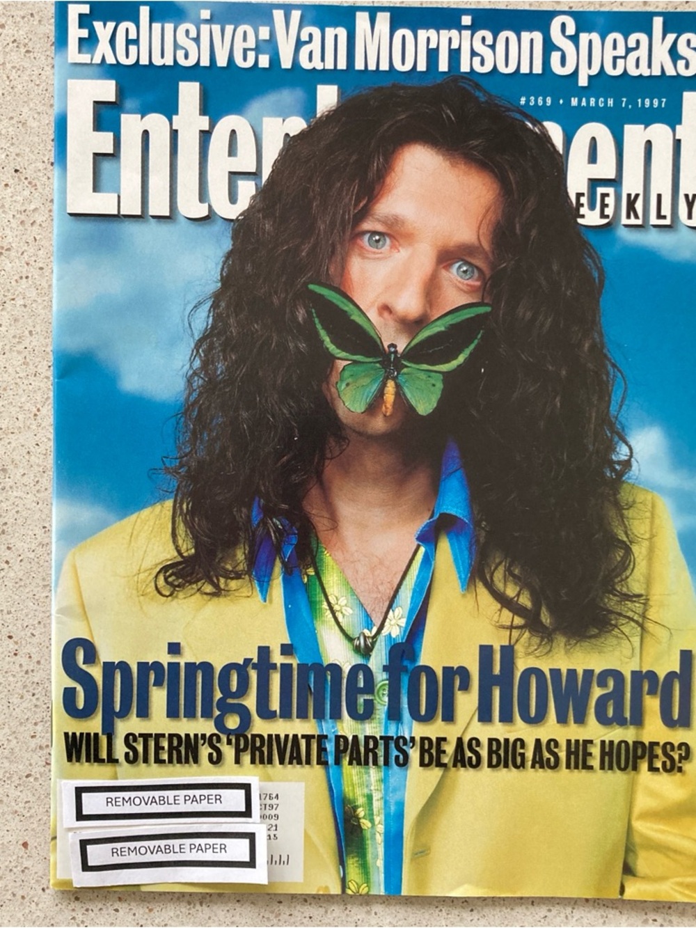 Entertainment Weekly Magazine Howard Stern Van Morrison MARCH 7 1997 Label Afix